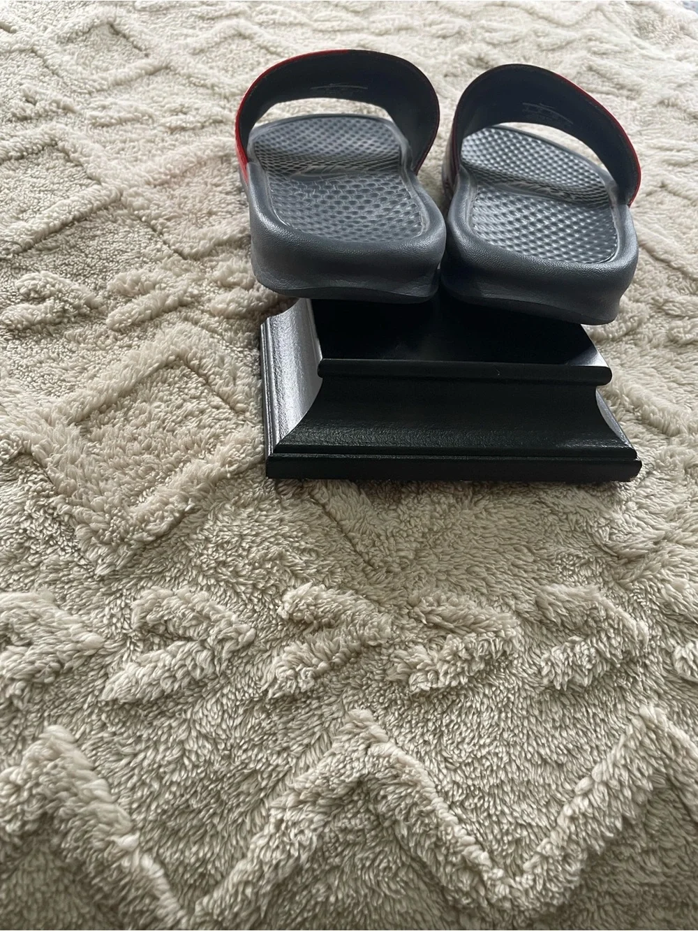 Nike Red & Burgundy Slide Sandals- Size 7 Casual Summer